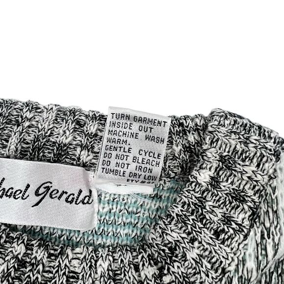 Michael Gerald Mens Vintage 90s Cotton Blend Grandpa Sweater Sz M Made in Korea - Picture 5 of 10